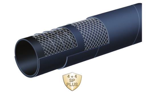 Abrasion Resistant Static Dissipating Rubber Hose With Tensile Textile Cord Structure