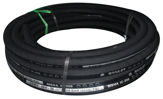 Rubber 4 Layer Steel Wire Spiral Hydraulic Hose SAE 100R13