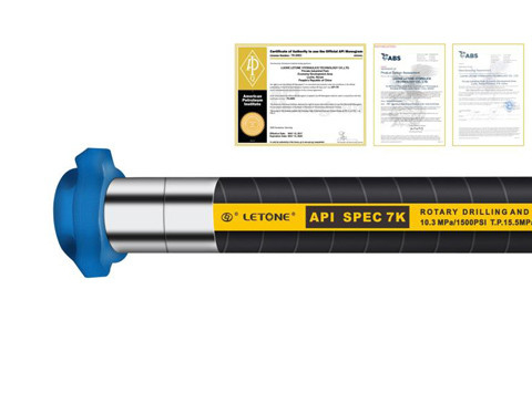 Fire Resistant Synthetic Rubber Rotary Drilling Hose DN8-DN400 Oil and Abrasion Resistant