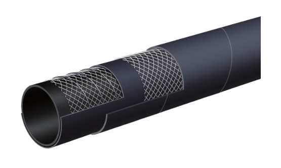 Black NBR Tube Neoprene Oil Fuel Hose 1/4-16 Inch ID With PSI 150-1200 Working Pressure