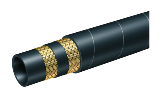 1/4-16 Inch Black Oil and Fuel Hose with Nitrile Rubber Tube and Neoprene Cover
